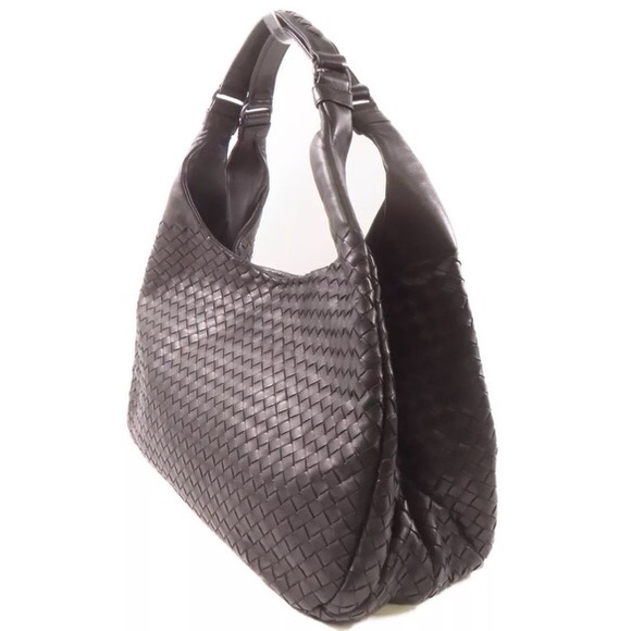 💎✨ LARGE STUNNING✨💎 BLACK BOTTEGA VENETA CAMPANA HOBO - Picture 5 of 12